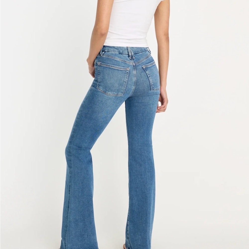 Spanx power stretch pull on flair jeans